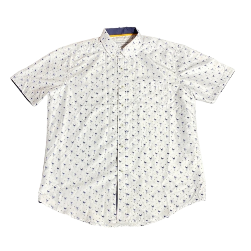 International report animal Button down Shirt Men's Large